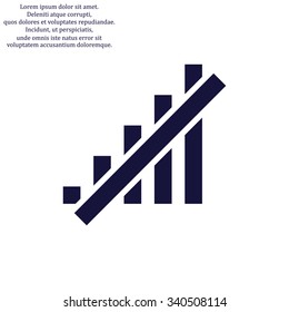 no signal, poor signal strength, signal strength indicator. icon. vector design