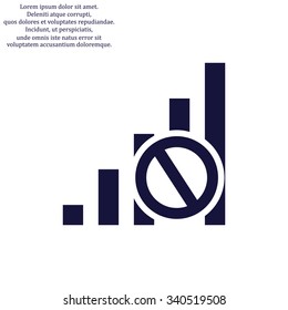 no signal, poor signal strength, signal strength indicator. icon. vector design