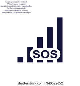 no signal, poor signal strength, signal strength indicator. icon. vector design