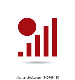 no signal, poor signal strength, signal strength indicator. icon. vector design