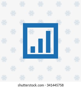 no signal, poor signal strength, signal strength indicator. icon. vector design background with snowflakes