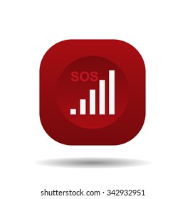 no signal, poor signal strength, signal strength indicator. icon. vector design