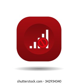 no signal, poor signal strength, signal strength indicator. icon. vector design