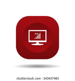 no signal, poor signal strength, signal strength indicator. icon. vector design