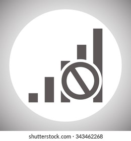 no signal, poor signal strength, signal strength indicator. icon. vector design