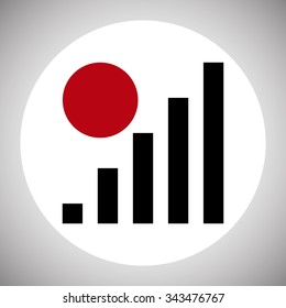 no signal, poor signal strength, signal strength indicator. icon. vector design