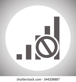 no signal, poor signal strength, signal strength indicator. icon. vector design