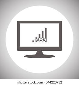 no signal, poor signal strength, signal strength indicator. icon. vector design