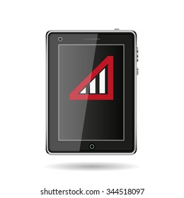 no signal, poor signal strength, signal strength indicator. icon. vector design