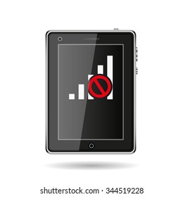 no signal, poor signal strength, signal strength indicator. icon. vector design