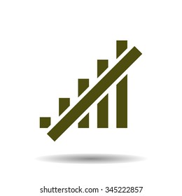 no signal, poor signal strength, signal strength indicator. icon. vector design