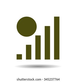 no signal, poor signal strength, signal strength indicator. icon. vector design