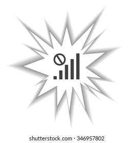 no signal, poor signal strength, signal strength indicator. icon. vector design