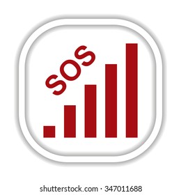 no signal, poor signal strength, signal strength indicator. icon. vector design