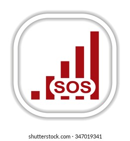 no signal, poor signal strength, signal strength indicator. icon. vector design