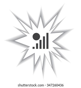 no signal, poor signal strength, signal strength indicator. icon. vector design