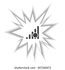 no signal, poor signal strength, signal strength indicator. icon. vector design