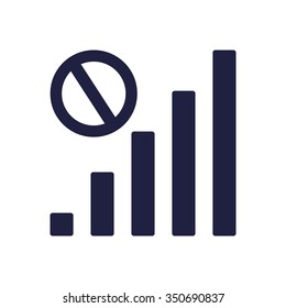 no signal, poor signal strength, signal strength indicator. icon. vector design