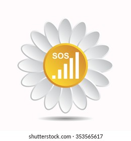 no signal, poor signal strength, signal strength indicator icon, vector illustration. Flat design style