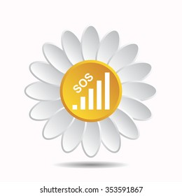 no signal, poor signal strength, signal strength indicator icon, vector illustration. Flat design style