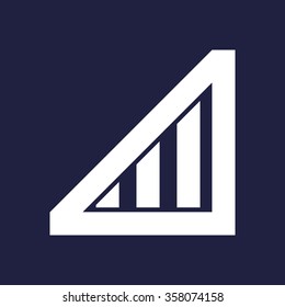 no signal, poor signal strength, signal strength indicator icon, vector illustration. Flat design style