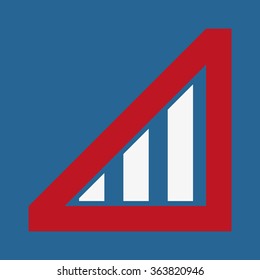 no signal, poor signal strength, signal strength indicator. icon. vector design