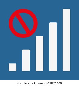 no signal, poor signal strength, signal strength indicator. icon. vector design
