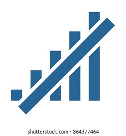 no signal, poor signal strength, signal strength indicator icon, vector illustration. Flat design style