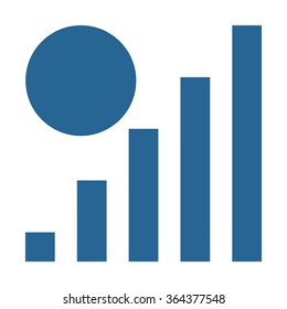 no signal, poor signal strength, signal strength indicator icon, vector illustration. Flat design style