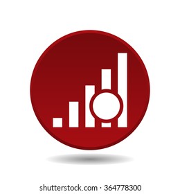 no signal, poor signal strength, signal strength indicator icon, vector illustration. Flat design style