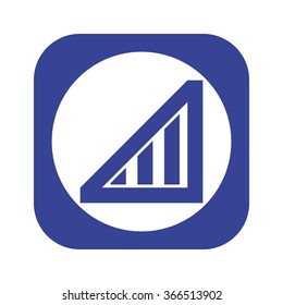 no signal, poor signal strength, signal strength indicator icon, vector illustration. Flat design style