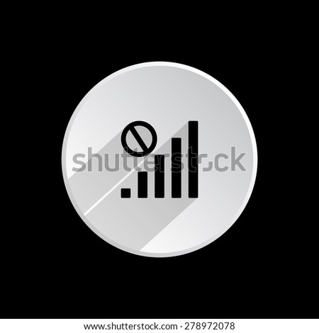 no signal, poor signal strength, signal strength indicator. icon. vector design