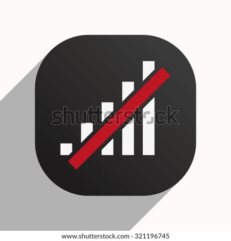 no signal, poor signal strength, signal strength indicator. icon. vector design