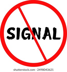 No Signal Sign Vector, No Signal Icon