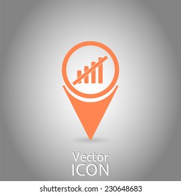 No signal strength indicators. Flat design style. Made in vector