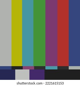Ilustración de vectores de fondo sin señal de TV