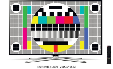 No signal TV. Television test screen