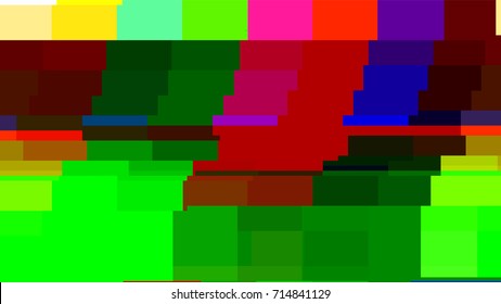 No signal TV test pattern. Digital glitch distortion. Vector illustration.