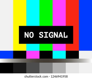 No Signal TV Test Vector. Television color programming