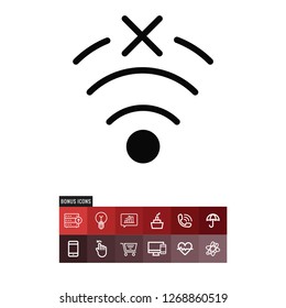No signal vector icon