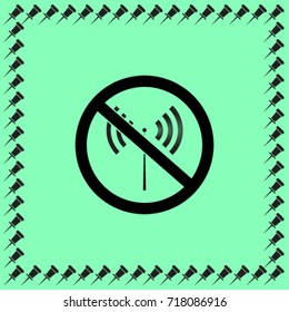 No signal vector icon