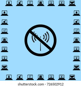 No signal vector icon