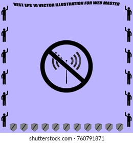 No signal vector icon
