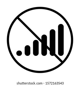 no signal vector icon, no connection vector icon
