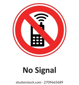 No Signal Vector Icon which can easily modify or edit

