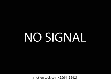 No Signal Wallpaper, A vibrant error message on a retro TV screen, featuring a colorful test pattern. Flat-style vector illustration.