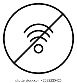 No signal or wifi notification sign