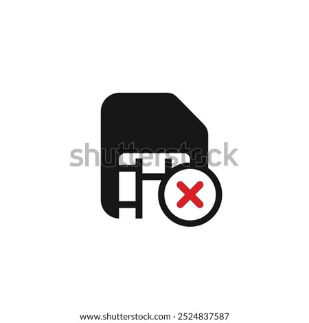 No sim card icon symbol vector illustration