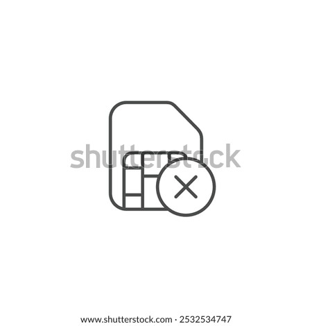 No sim card icon symbol vector illustration