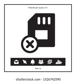 no sim card icon for web and mobile